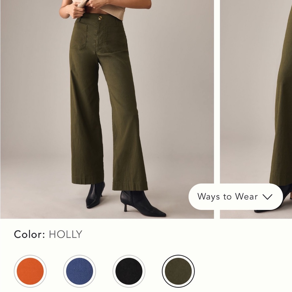 Maeve Collette Pant in Holly (forest-army green)